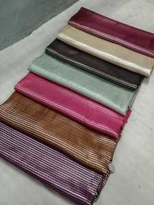 Tissu 100% soie, tissage rayé, tissu brocart Banarasi - Product Image 2