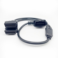 OBD2 One-to-Two Diagnostic Extension Cable 25CM OBDII Y Splitter J1962 16Pin Adapter Harness