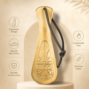 Cuchara para Zapatos de Bolsillo de Latón Premium, Compacta para Viaje, Ayuda para Calzarse Zapatos, Accesorio de Calzado de Metal de Lujo, Artículo de Regalo Duradero para Hombres y Mujeres - Product Image 5
