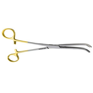 Pinzas Curvas para Colecistectomía Lahey, Pinzas de Tracción Hemostáticas Quirúrgicas Manuales de Acero Inoxidable con Dientes Largos para Cirugía General - Product Image 3