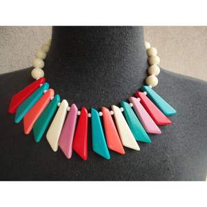 Collier en résine et bois, décontracté et festif, fournitures de perles pour tenues - Product Image 4