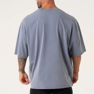 Camiseta Casual de Algodón 100% para Hombre, de Alta Calidad, con Bordado Desgastado, Lavado Ácido, Personalización de Logotipo, Corte Holgado, Venta al Por Mayor - Product Image 2