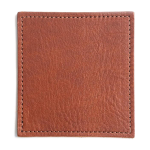 New Design Leather <b>Coasters</b> - Premium Full Grain Leather, Double Layered Square Rustic Brown <b>Coaster</b> <b>Set</b>, 4”x4” - Handmade - Product Image 1
