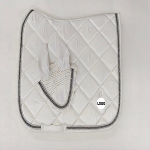 Conjunto de Sillín Ecuestre con Velo Antimosquitos para Caballo, Botas para Patas y Set de Equitación a Juego, Manta de Sillín Transpirable Acolchada - Proveedor YURA EXPORTS - Product Image 4