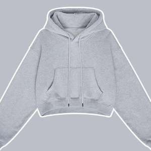 OEM 2026 Nuevo Diseño Personalizado Sudadera Corta Deportiva de Algodón Afelpado Oversize para Mujer, Ajuste Holgado - Product Image 4