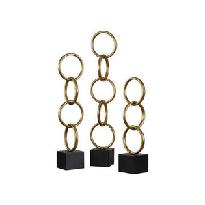 Sculpture d'art en aluminium artisanal de qualité supérieure avec support noir – Décoration intérieure élégante pour la maison - Product Image 1