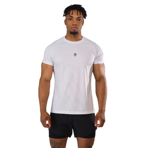 Chemise à manches courtes blanche pour homme, coton premium confortable, vêtements décontractés tendance, chemise de sport élégante, vêtements de sport en gros - Product Image 1