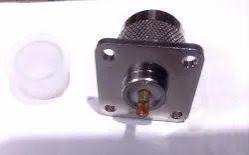 Conector N Hembra de 4 Orificios con Brida Cuadrada de 25 mm, 1 Pin, Carcasa de Latón para Montaje en Panel - Product Image 4