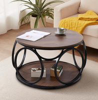 Offre Spéciale Table d'appoint en bois faite à la main en métal de luxe de haute qualité Table basse centrale en métal pour salon extérieur et intérieur