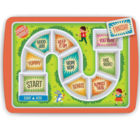 Assiette à dîner rectangulaire classique en mélamine pour bébé, motif dessin animé, lavable au lave-vaisselle, non toxique, usage domestique pour les tout-petits, vente en gros