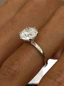 Moissanite 5CT Round Cut Diamond Solitaire Gorgeous <b>Ring</b> For Women's original 925 Silver Fine Wedding Promise Gift For Lovers - Product Image 6