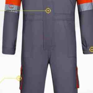 Ropa de Trabajo de Algodón Ignífuga y Antiestática, Resistente al Desgaste, Uniforme de Chaqueta y Pantalones con Logotipo Impreso para Fábrica o Taller - Product Image 5