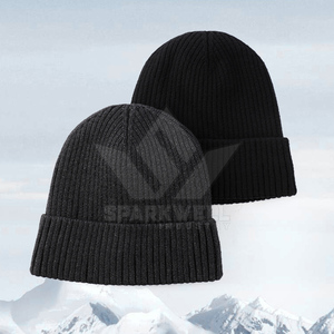 Gorro de Punto Acrílico Negro Unisex, 100% Acrílico, Cálido para Invierno, Informal, para Adultos, 56-58CM - Product Image 2