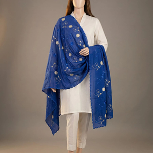 Wholesale 12 Colors Long African Chiffon Hijab <b>Scarf</b> <b>Women</b> Muslim Ethnic Shawl Floral Rhinestone Embroidery Breathable Soft All - Product Image 1