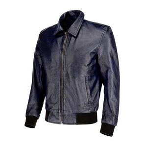 Veste en cuir véritable pour homme, veste élégante à fermeture éclair pour l'automne et l'hiver, vêtements d'extérieur, veste homme tendance personnalisée - Product Image 1