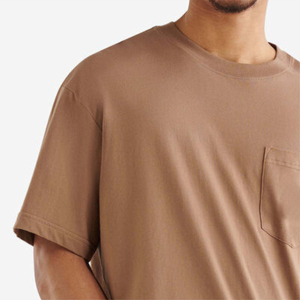 Camiseta de Hombre 100% Algodón Premium, Estilo Hip Hop, Personalizada, 220GSM, Gruesa, Oversize, Manga Corta, Tejido de Punto Liso de Alta Calidad - Product Image 4