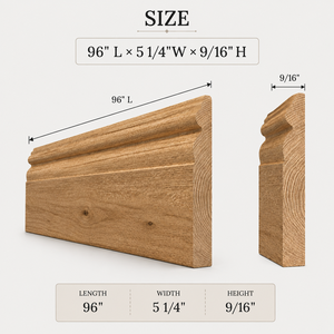 Moulures en bois massif non finies, décoratives, pour murs, plinthes, pour salon, chambre, couloir, hôtel et appartement - Product Image 2