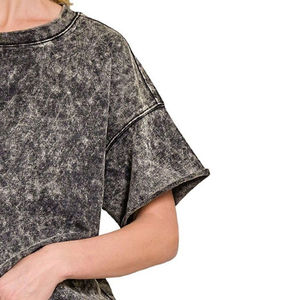 T-shirt unisexe personnalisé à coupe ample et délavé à l'acide, 100 % coton de haute qualité, style vintage, design décontracté, collection automne/hiver, vente en gros - Product Image 3