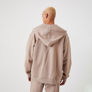 Sudadera con capucha y cremallera de forro polar grueso personalizada para hombre, talla grande, con estampado digital y bordado, para invierno - Product Image 6