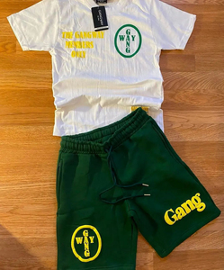 เสื้อและกางเกงขาสั้นชุดเซ็ตสตรีทแวร์ผ้าคอตตอนย้อมสีแบบแอซิดวอช พร้อมโลโก้สั่งทำคุณภาพพรีเมียม สำหรับทั้งชายและหญิง - Product Image 6