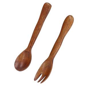 Cuillères en bois de teck naturel pour poêles antiadhésives, ensemble d'ustensiles de cuisine en bois de teck, ustensiles de cuisine en bois d'acacia - Product Image 6