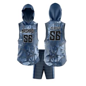 เครื่องแบบฟุตบอล7v7ผู้ชาย, เสื้อฮู้ดแขนกุดพร้อมกางเกงขาสั้นรัดทรง7on7ธงชาติ - Product Image 1