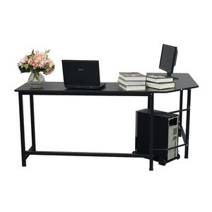 Scrivania per Computer/Gaming a Forma di L Marca YS, Nera con Libreria Convertibile, Altezza Regolabile, Realizzata in Plastica - Product Image 5
