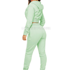 ชุดวอร์มครอปท็อปมีฮู้ดสำหรับผู้หญิง ราคาสมเหตุสมผล ระบายอากาศได้ดี แห้งเร็ว ผลิตตามสั่ง คุณภาพสูง - Product Image 6