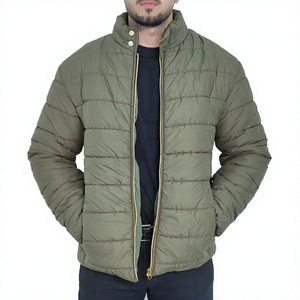 Chaqueta Acolchada Ligera para Hombre, Resistente al Agua, Personalizada, Cortavientos, con Capucha y Cremallera, Tejida, Estilo Urbano, para Caminar en Invierno - Product Image 3