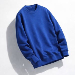 Sweat-shirts en coton surdimensionnés pour hommes, toutes saisons, décontractés, à col rond, manches longues, chauds, 330 g/m², vente en gros - Product Image 1