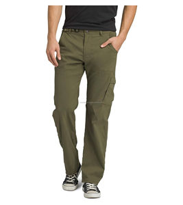 กางเกงคาร์โก้ผ้าแคนวาสน้ำหนักเบาสำหรับผู้ชาย คุณภาพสูง เอวกลาง ทรงลำลอง ใส่สบาย เป็นมิตรกับสิ่งแวดล้อม รับผลิตตามแบบ OEM - Product Image 1