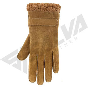 New Fashion Design Leather <b>Gloves</b> for Ladies Women Warm Winter Black Dressing Leather <b>Gloves</b> - Product Image 2