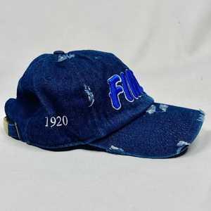 หมวกเบสบอลยีนส์สีน้ำเงินเข้ม Zeta Phi Beta รุ่น Finer แต่งลายปักสีน้ำเงิน พร้อมสายปรับได้ สไตล์ลำลอง แฟชั่น - Product Image 2