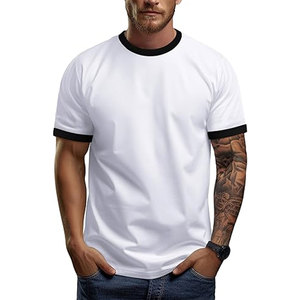 <b>Men's</b> Ringer Tee Crewneck Athletic T Shirts Short Sleeve Sport Shirt for <b>Men</b> Lightweight Cotton Casual Summer Gym Workout Trendy - Product Image 5