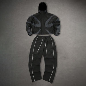 Conjunto de chándal cortavientos liso para personalizar, pedidos al por mayor - Product Image 1