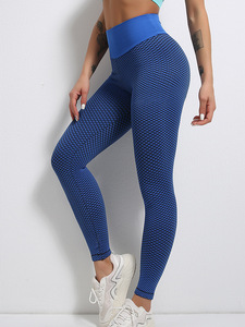 Leggings taille haute pleine longueur à imprimé géométrique en maille, extensibles dans les quatre sens, en Spandex et Polyester, pour le yoga - Product Image 5