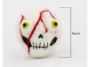 En gros, Crâne en feutre et fil fantôme avec nerfs, Ornement suspendu d'Halloween effrayant pour adulte, Ensemble cadeau - Product Image 2