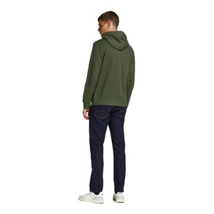 Custom Logo <b>Mens</b> <b>Pullover</b> Hoodie Olive Green Plain Blank Fleece Cotton Classic Fit Solid Hoodies Sweatshirt OEM - Product Image 5