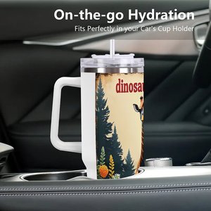 Vaso Personalizado de Acero Inoxidable de 40oz con Diseño de Jirafa para Eventos de Club de Lectura - Product Image 3
