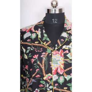 Vestido Midi de Algodón 100% Ecológico con Estampado Floral para Mujer, Manga 3/4, Cuello en V, Estampado Digital, Ajustado, Elegante, Sexy, para Fiesta/Club - Product Image 2