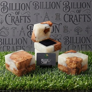 Premium Timber Resin <b>Ring</b> <b>Holder</b> for Bridal Ceremony Romantic Couple Gift - Product Image 4