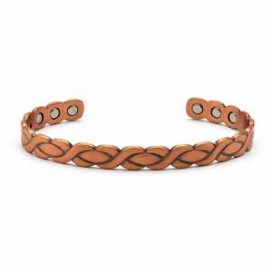 Mancuernillas de Cobre Hechas a Mano de Lujo, Regalo de Boda para el Novio, Mancuernillas de Cobre de Primera Calidad, Brillo Duradero - Product Image 1