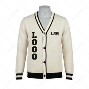 Custom Sorority Fraternity Varsity <b>Cardigan</b> <b>Sweater</b> Vintage College University Sports Team Knitwear Chenille Patch Embroidery - Product Image 1
