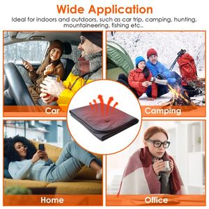 Electric Heated Blanket 3 Heating Levels Full Body Shawl for Indoor Outdoor Use 2-Hour Auto Machine Washable 2Hrs Machine - Product Image 3