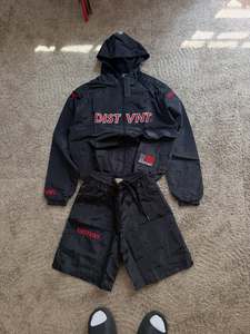 Custom Men's Tracksuit Set Polyester Nylon Reflective Windbreaker <b>Jacket</b> and Shorts Set Men's Tracksuit - Product Image 6