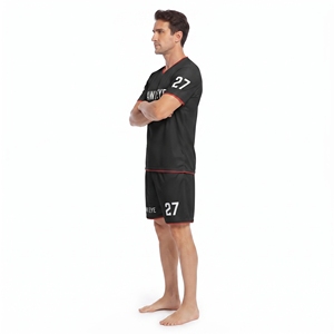 Conjunto de Camiseta y Pantalones Cortos de Fútbol Personalizados para Hombre, Ropa Deportiva 100% Poliéster con Diseño Sublimado - Product Image 3