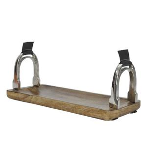 Plateaux en bois écologiques pour servir les aliments, plateaux décoratifs avec poignée en forme d'étrier de cheval, dernier modèle de plateau de service, fournitures pour restaurants - Product Image 2