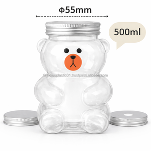 High Quality 500ml PET Bear Shaped Jar with Aluminum Twist Cap Direct From Vietnam Factory <b>Plastic</b> <b>Cups</b> - Product Image 4