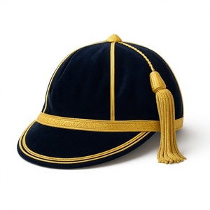 Honours <b>Navy</b> Gold Embroidery Velvet Cap Tassel Unisex Adjustable 56-58CM Four Seasons England Style Adult Sports Casual Party - Product Image 4