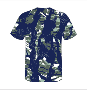 Maillot de baseball personnalisé pour homme, imprimé camouflage, sublimation, polyester respirant, manches courtes, coupe classique, toutes saisons - Product Image 3